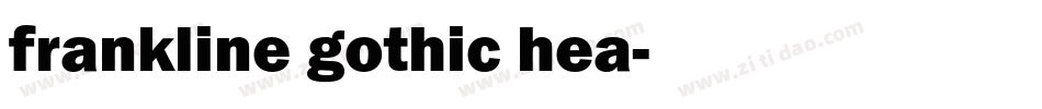 frankline gothic hea字体转换